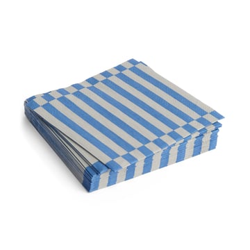HAY Pattern Lunch Stripe servett 33×33 cm 20-pack Grey-blue pillar