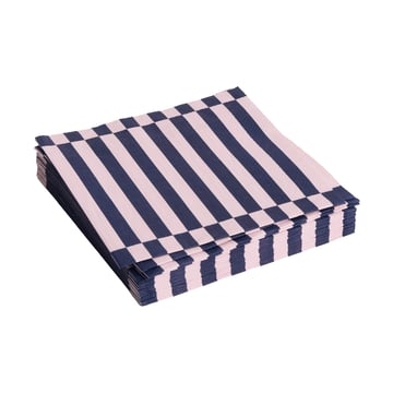 HAY Pattern Lunch Stripe servett 33×33 cm 20-pack Light pink-dark blue pillar