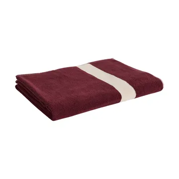 Stripe handduk - Burgundy, 100x150 cm - HAY
