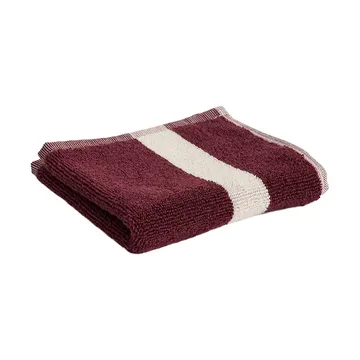 Stripe handduk - Burgundy, 30x30 cm - HAY
