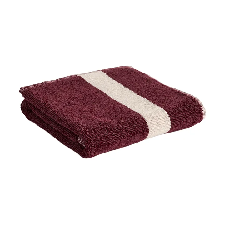 Stripe handduk - Burgundy, 40x60 cm - HAY