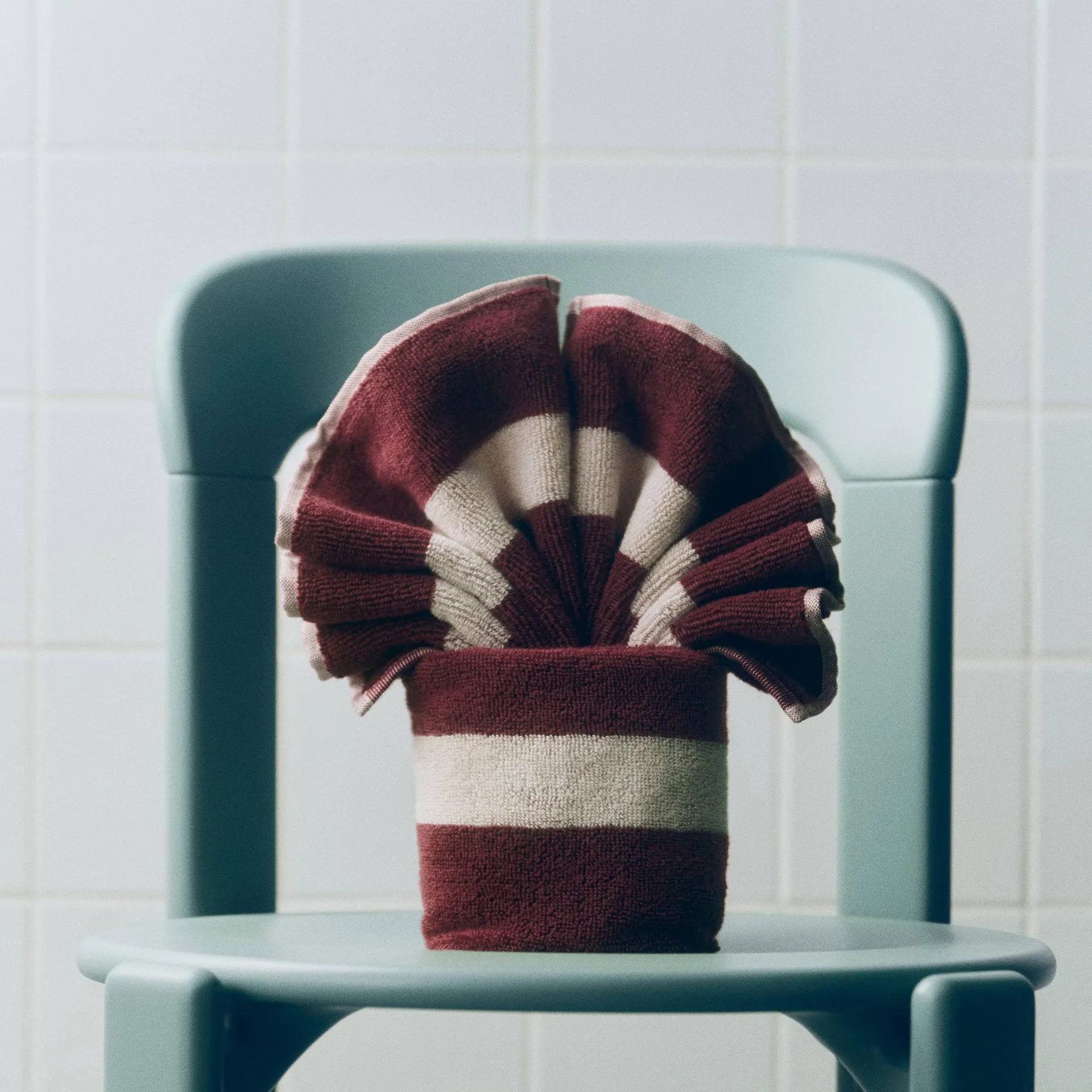 Stripe handduk, Burgundy, 40x60 cm HAY