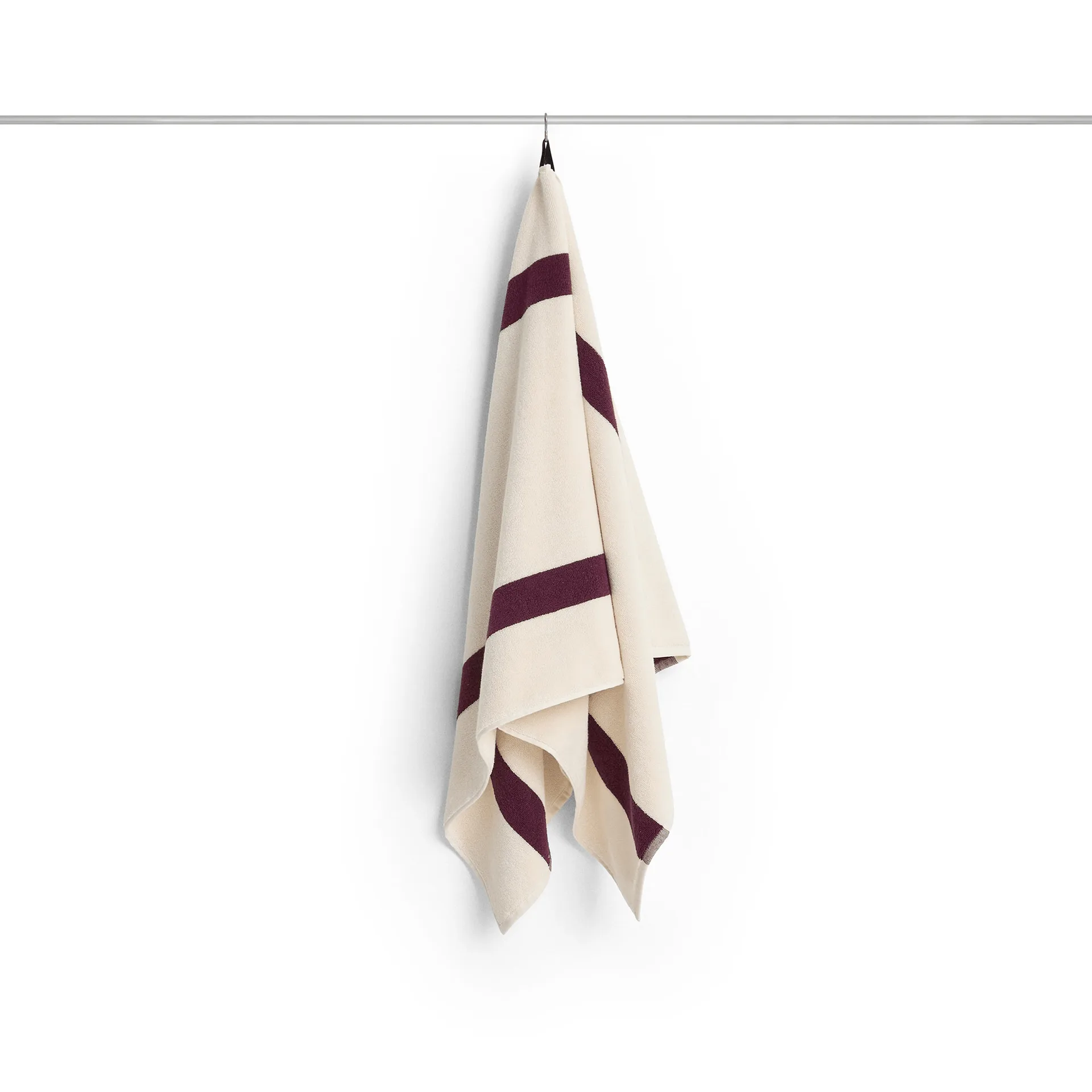 Stripe handduk, Burgundy, 70x140 cm HAY