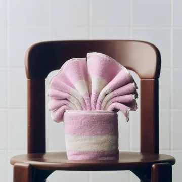 Stripe handduk - Cool pink, 40x60 cm - HAY