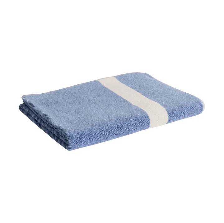 Stripe handduk - Dusty blue, 100x150 cm - HAY