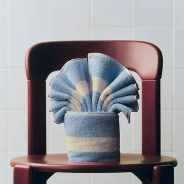 Stripe handduk - Dusty blue, 40x60 cm - HAY