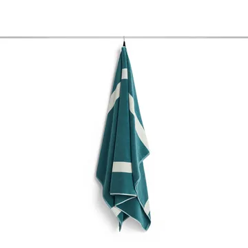 Stripe handduk - Petrol blue, 100x150 cm - HAY