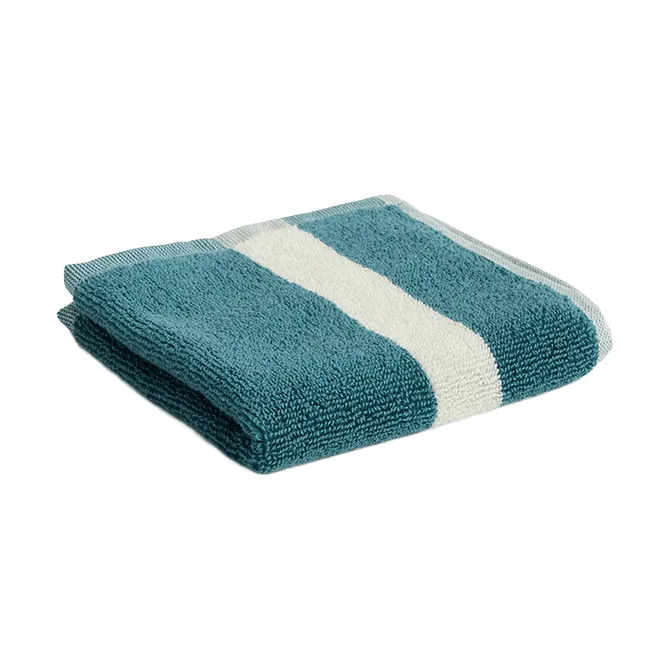 Stripe handduk - Petrol blue, 30x30 - HAY