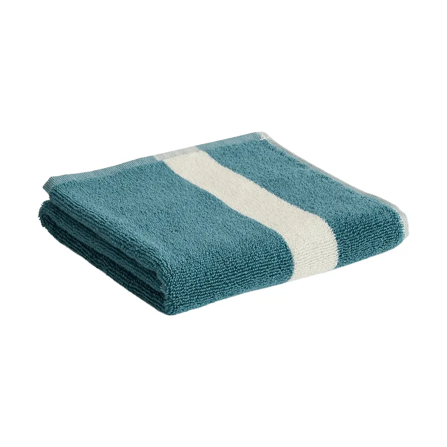 Stripe handduk, Petrol blue, 40x60 cm HAY