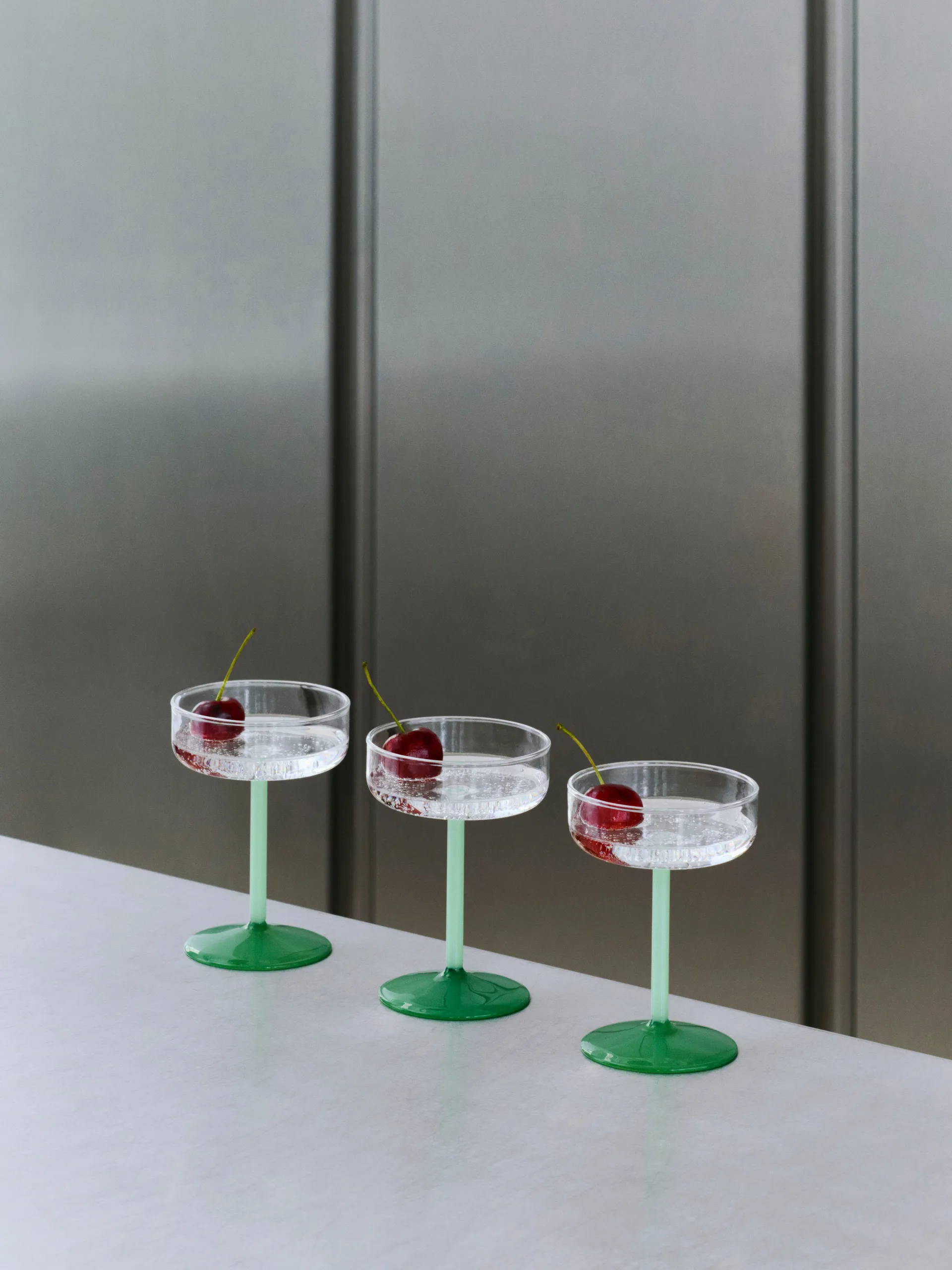 Tint coupeglas 20 cl 2-pack, Clear-jade light green-jade dark green HAY