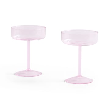Läs mer om HAY Tint coupeglas 20 cl 2-pack Rosa