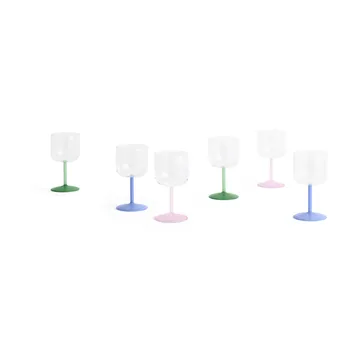 Tint vinglas 25 cl 2-pack - Klar - HAY