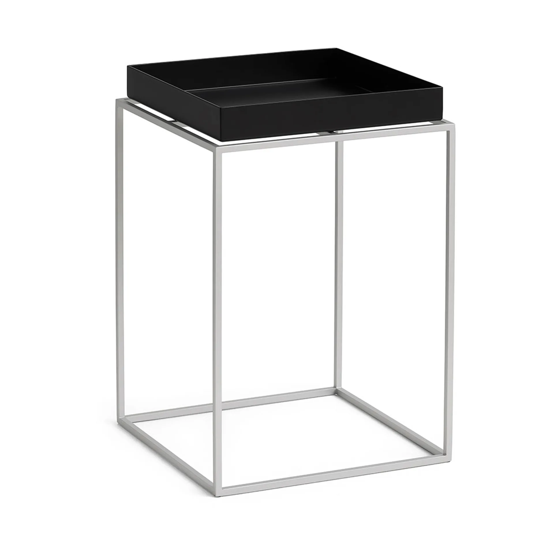 HAY Tray Table medium brickbord Black-silikon grå, 30x30x44 cm