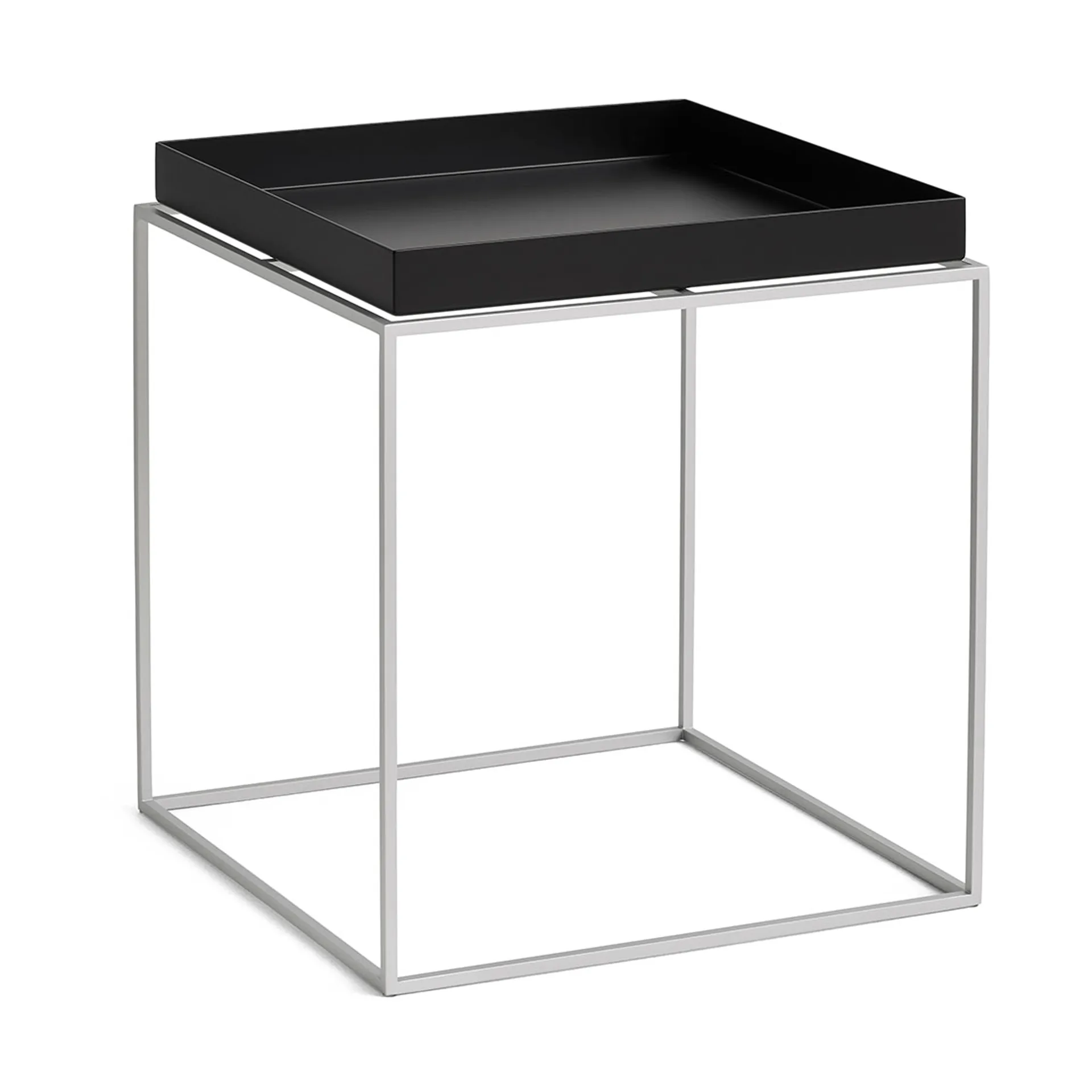 HAY Tray Table medium brickbord Black-silikon grå, 40x40x44 cm