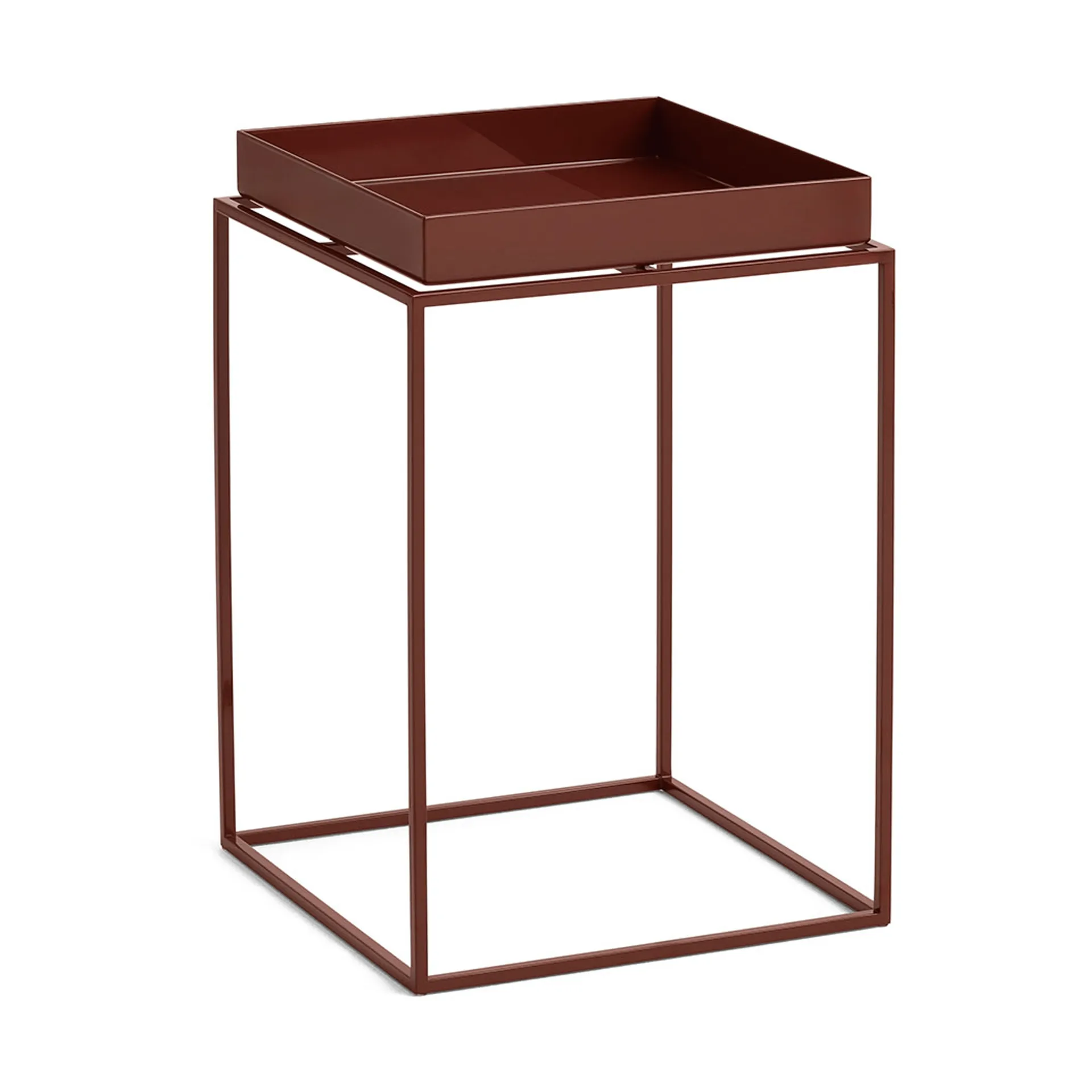 HAY Tray Table medium brickbord Chocolate, 30x30x44 cm