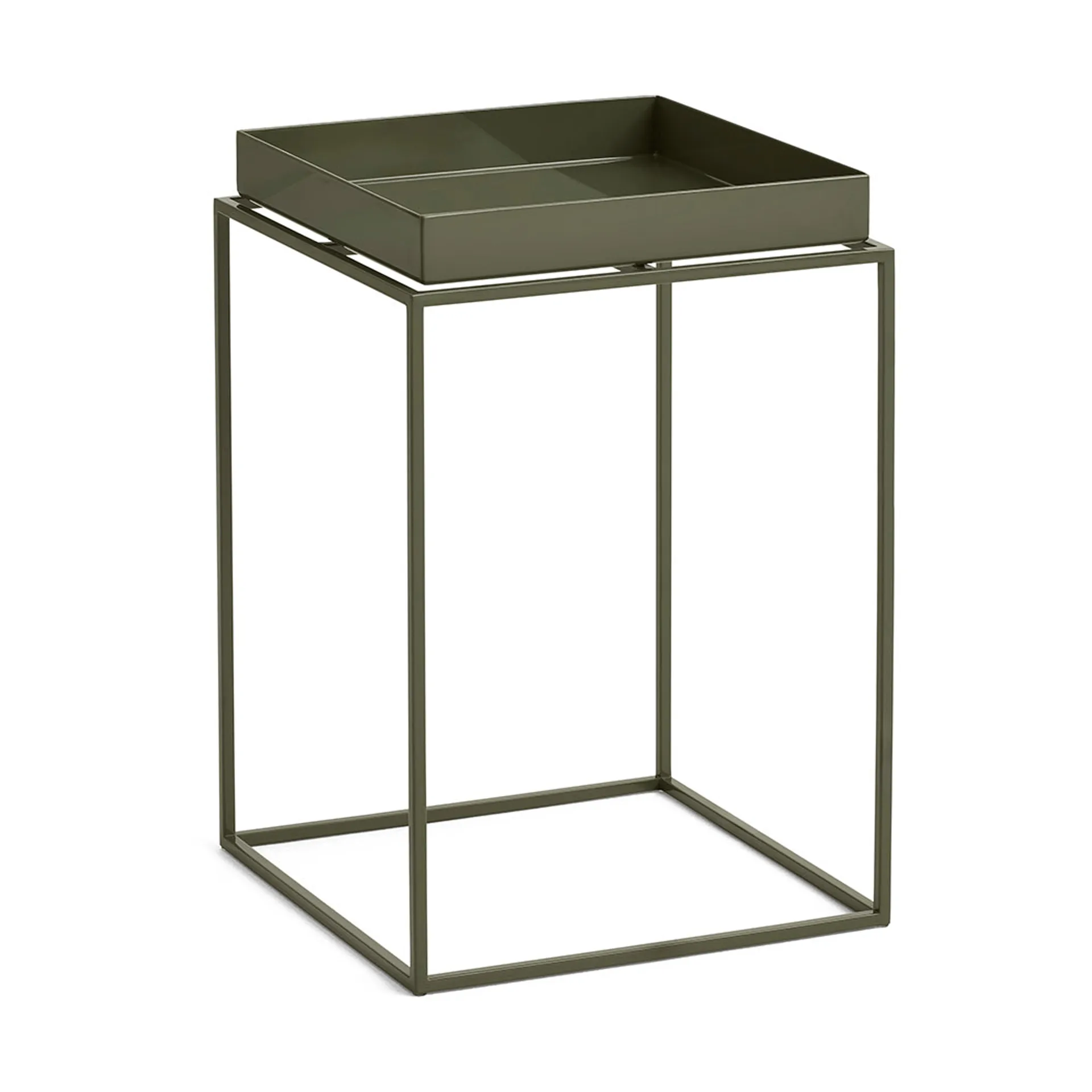 HAY Tray Table medium brickbord Olive green, 30x30x44 cm