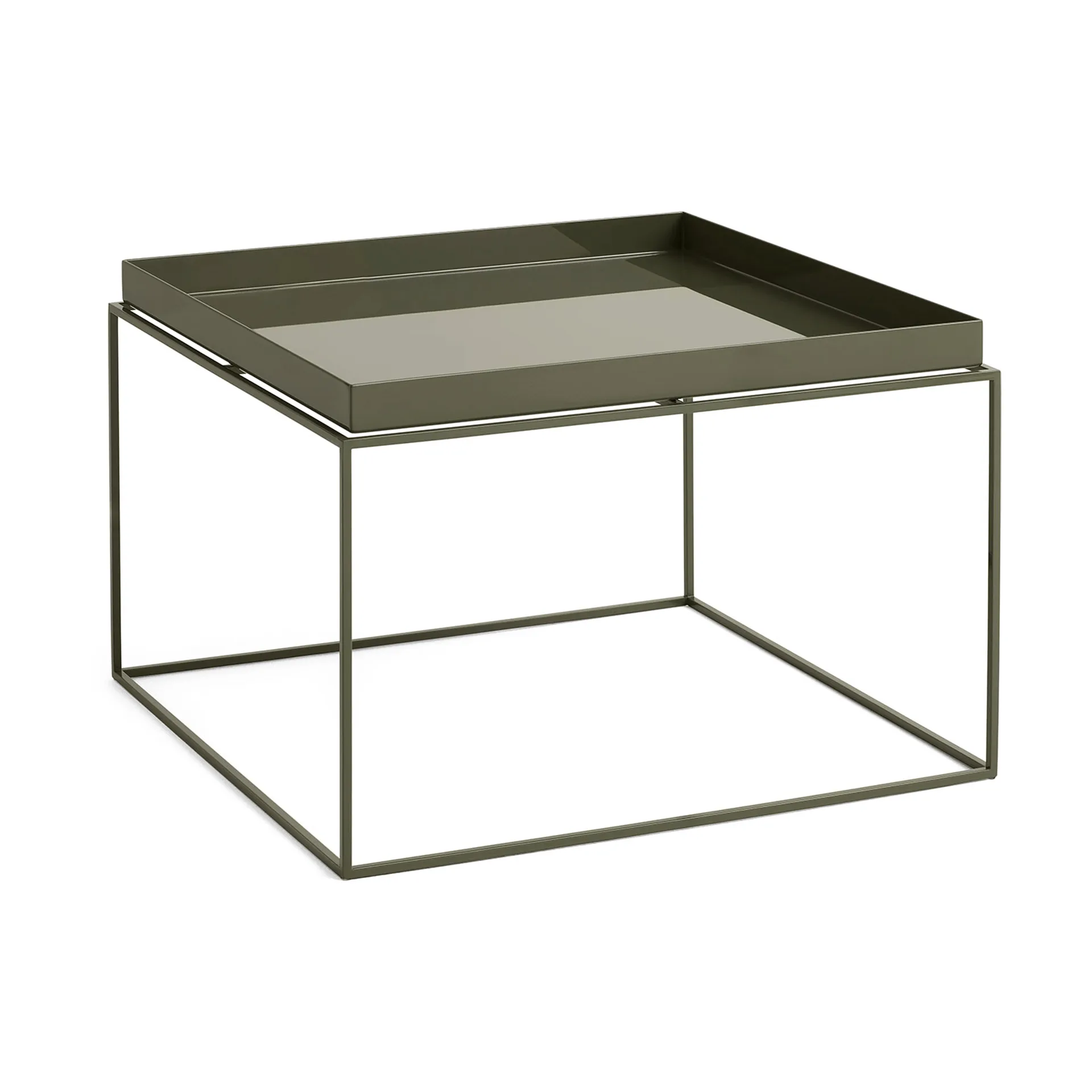 HAY Tray Table medium brickbord Olive green, 60x60x39 cm