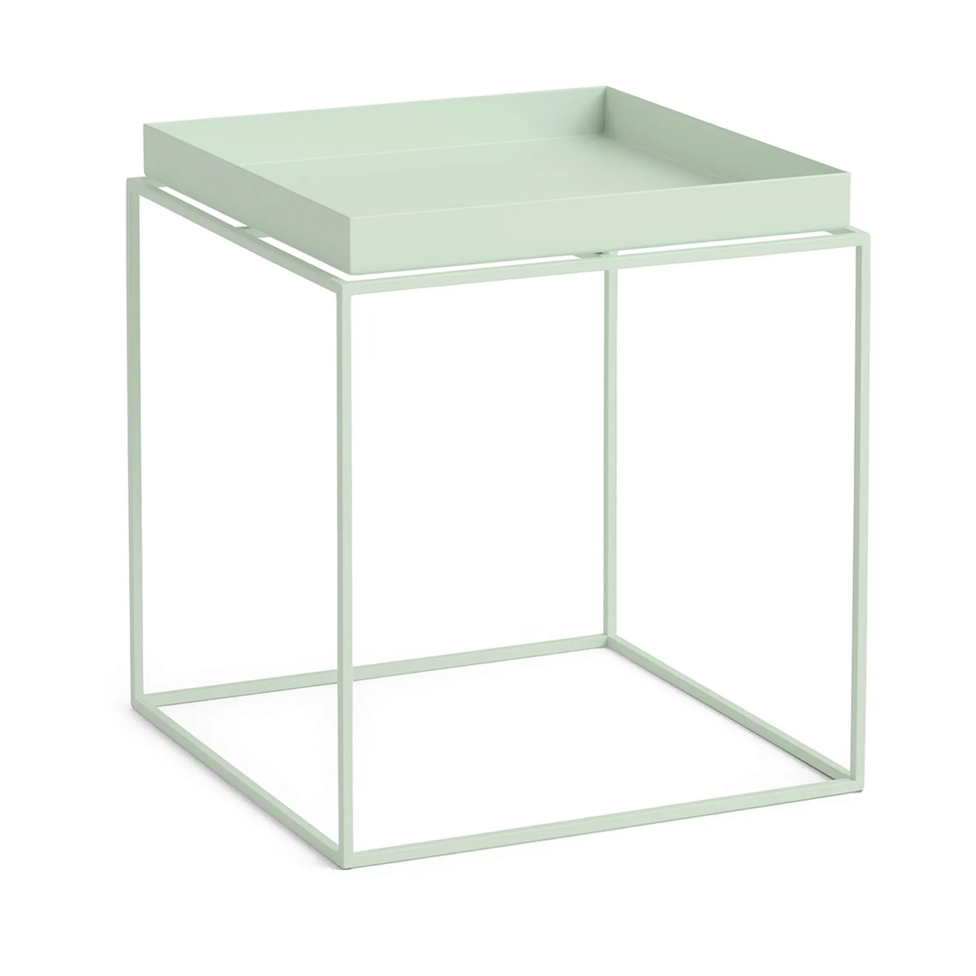 HAY Tray Table medium brickbord Soft mint, 40x40x44 cm