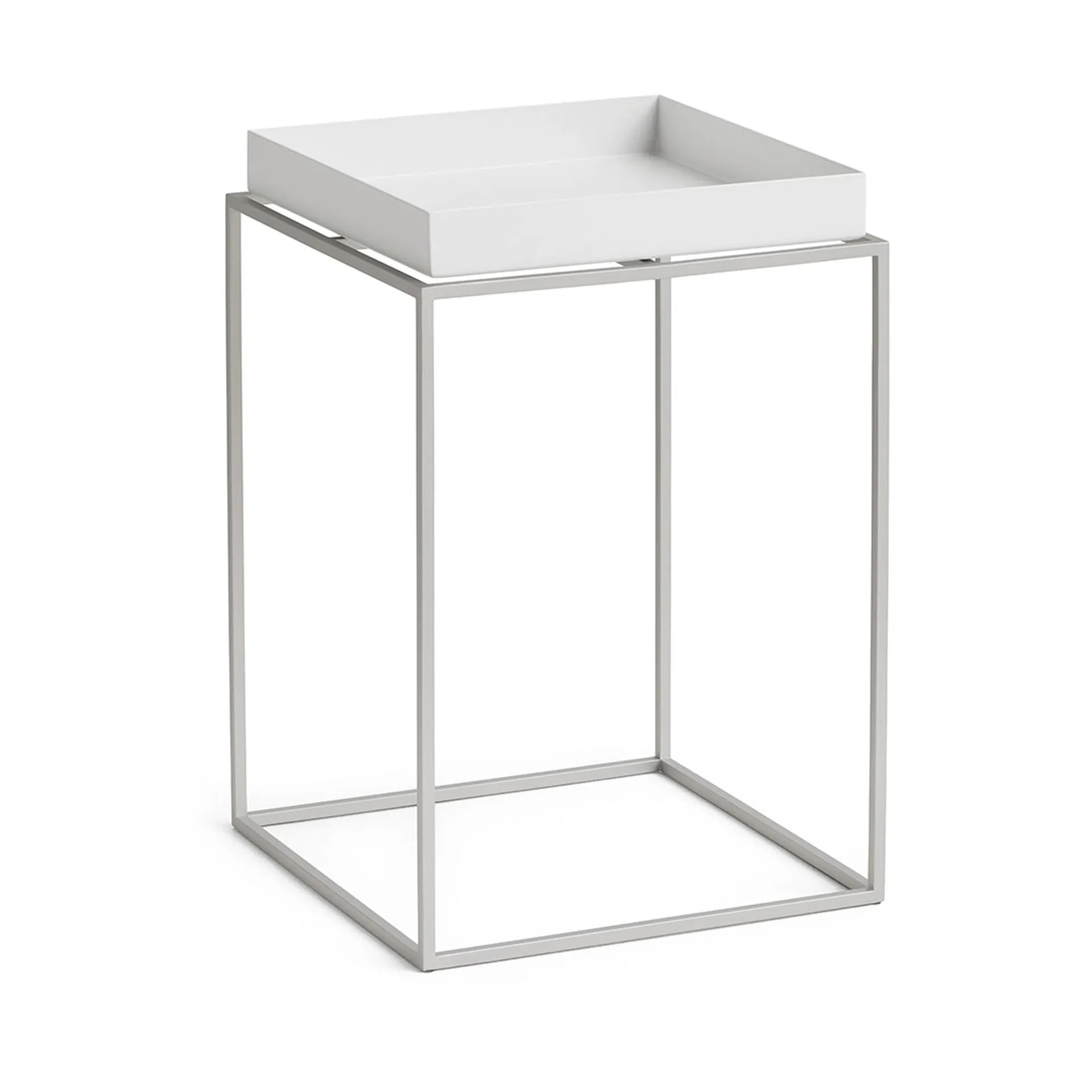 HAY Tray Table medium brickbord White-silikon grå, 30x30x44 cm