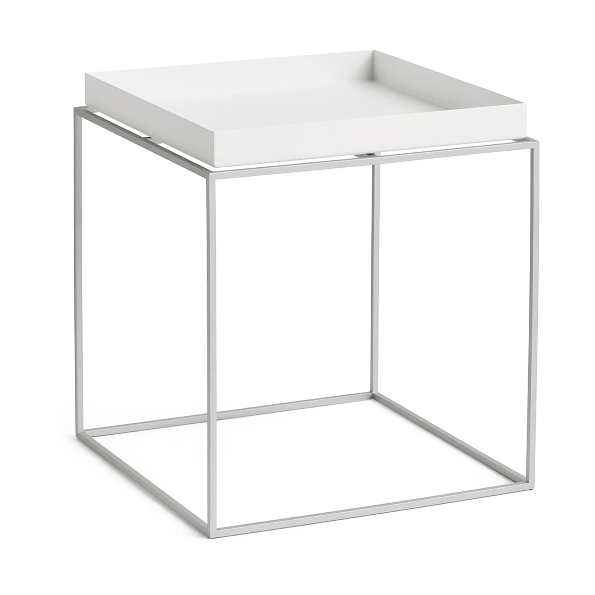 HAY Tray Table medium brickbord White-silikon grå, 40x40x44 cm