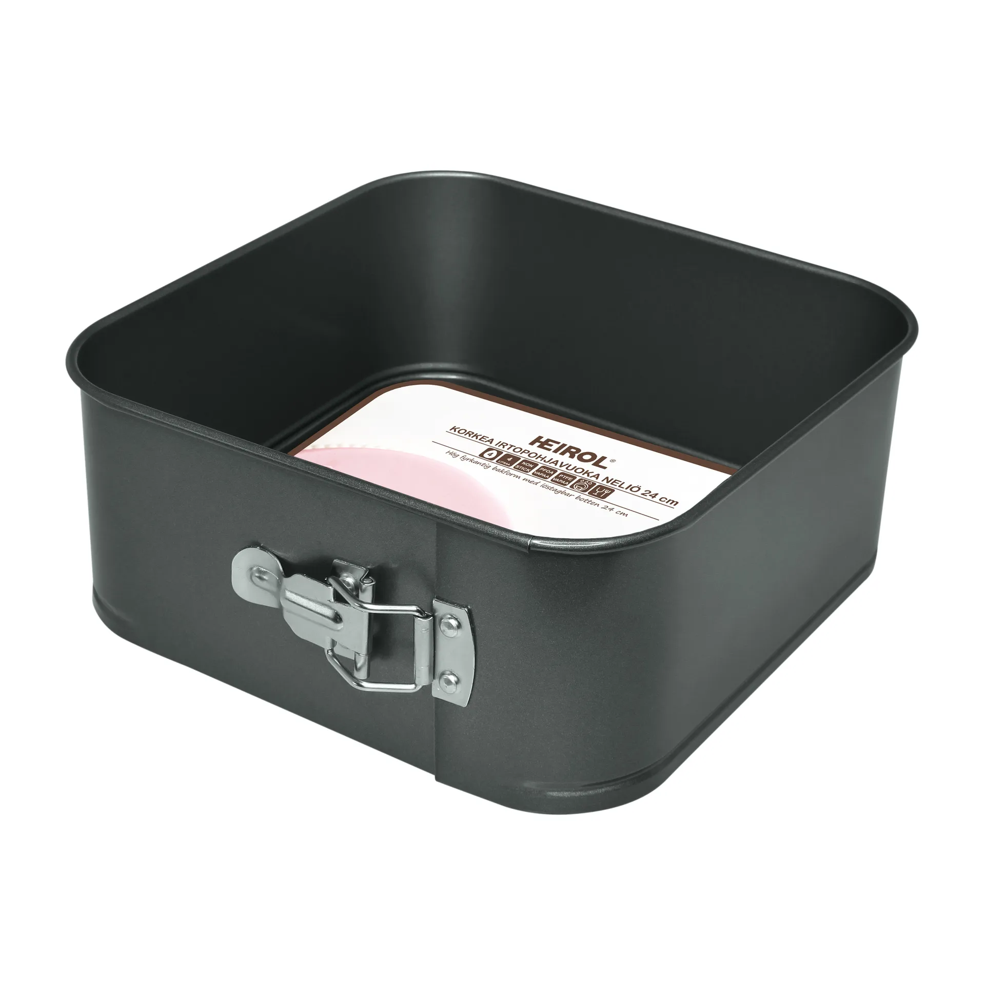 Heirol kvadratisk springform extra hög, 24x24 cm Heirol