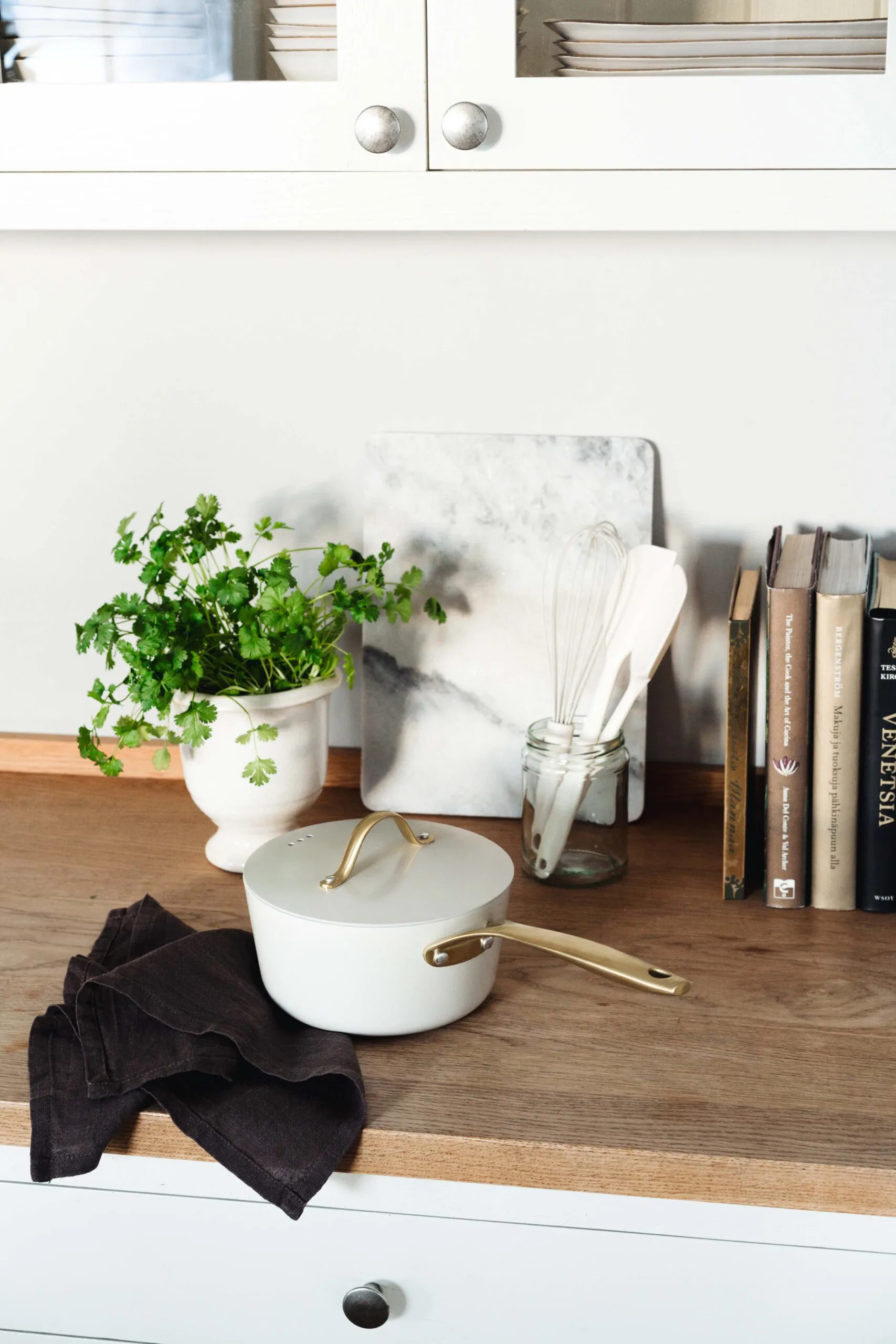 Heirol Royal Pearl saucepanna med lock Ø18 cm, Vit-guld Heirol