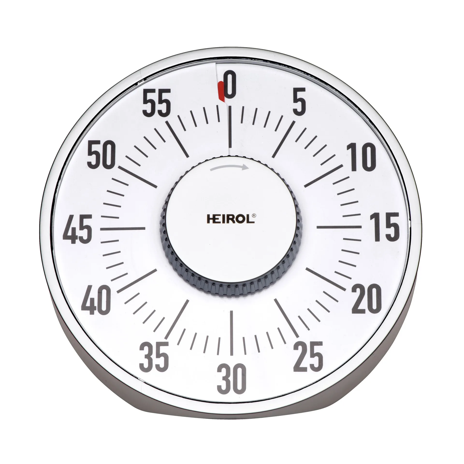 Heirol stor magnetisk timer, Vit-rostfritt stål Heirol