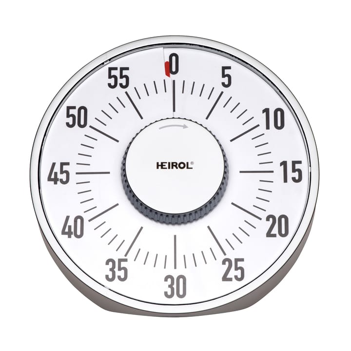 Heirol stor magnetisk timer - Vit-rostfritt stål - Heirol