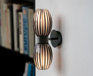 Tentacle vägglampa duo 34 cm - Svart-rökfärgad - Herstal