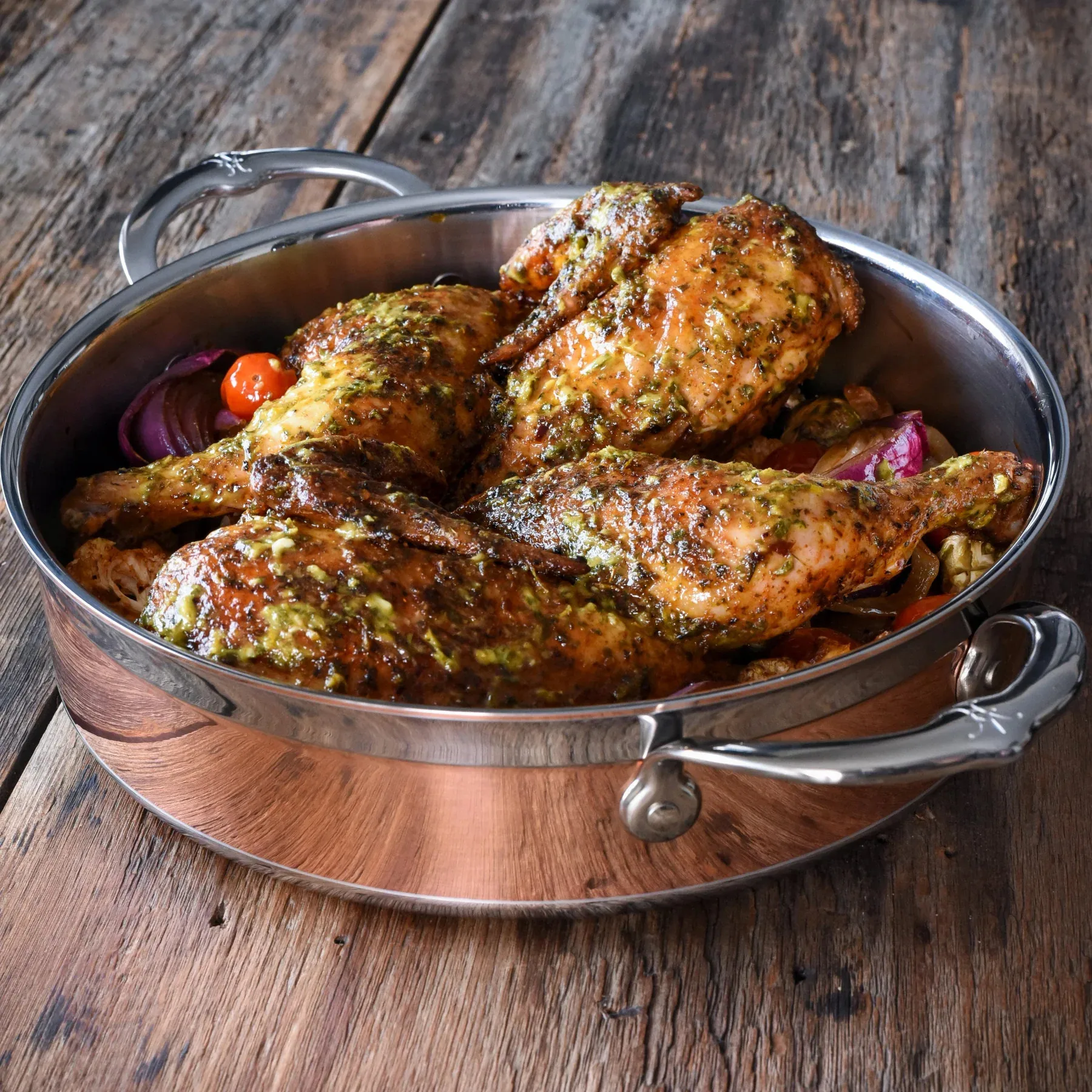 Hestan Copperbond traktörpanna med lock, 3,3 l Hestan