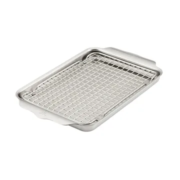 Hestan OvenBond kvartspanna med ugnsgaller - Rostfritt stål, 24x39 cm - Hestan