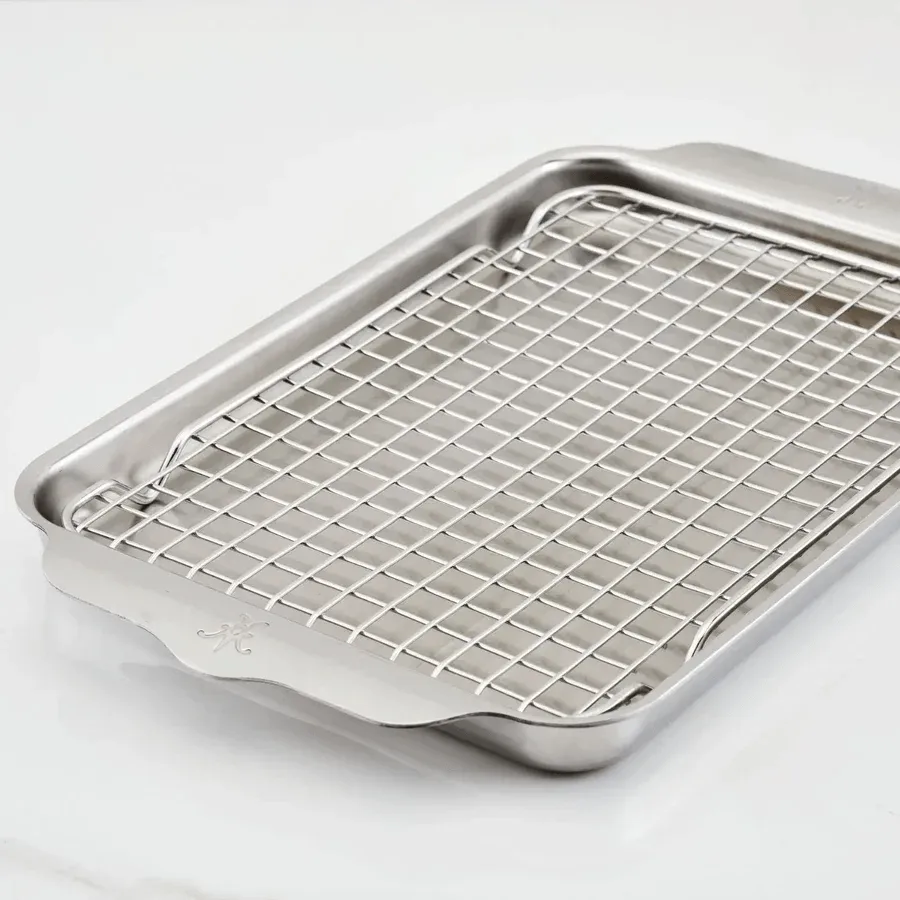 Hestan OvenBond kvartspanna med ugnsgaller, Rostfritt stål, 24x39 cm Hestan