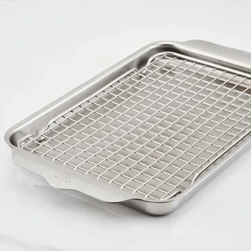 Hestan OvenBond kvartspanna med ugnsgaller - Rostfritt stål, 24x39 cm - Hestan