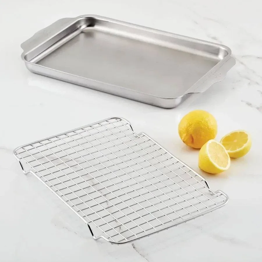 Hestan OvenBond kvartspanna med ugnsgaller, Rostfritt stål, 24x39 cm Hestan