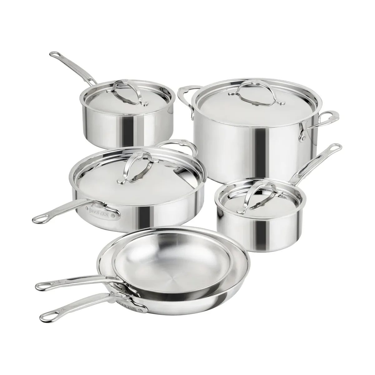 Hestan ProBond Luxe gryt- och stekpanneset, Rostfritt stål, 10 delar Hestan