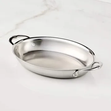 Hestan Provisions gratängform - Rostfritt stål, oval, 42,5x33,5 cm - Hestan