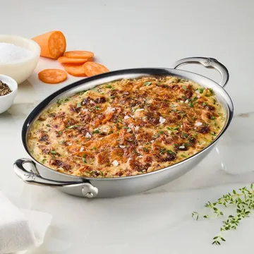 Hestan Provisions oval gratängform - Öppen, 30x21 cm - Hestan