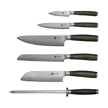 Hexclad Hexclad knivset 6-delar Damaskus stål
