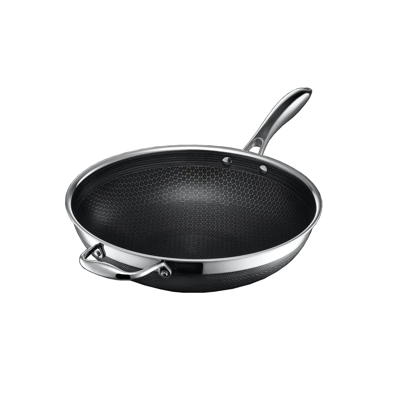 Alternativ bild 0 för Hexclad - Hybrid Wok 30 cm Silver/Svart