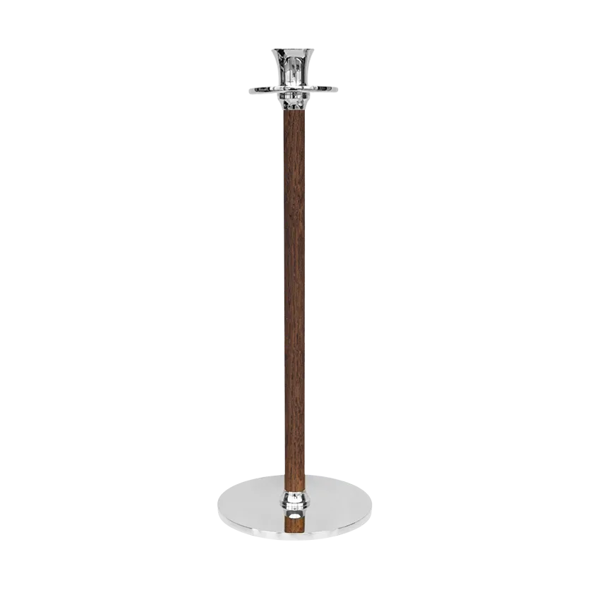 Alto Basso ljusstake 35 cm, Förnicklad mässing Hilke Collection