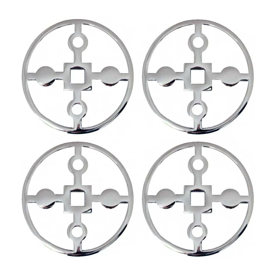 Hilke Collection Anima Gemella glasunderlägg 4-pack Förnicklad mässing