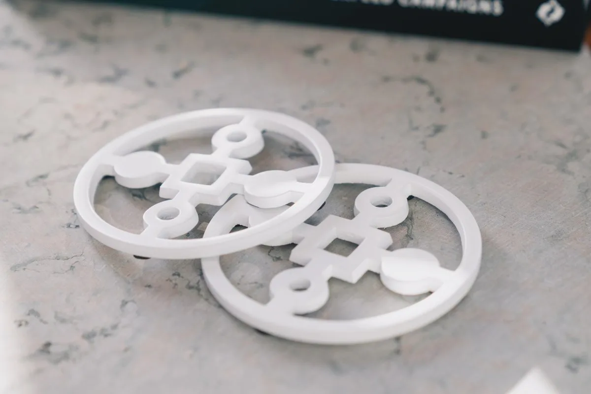 Anima Gemella glasunderlägg 4-pack, Vit Hilke Collection