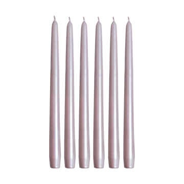 Läs mer om Hilke Collection Herrgårdsljus 30 cm 6-pack Dimrosa Pärla