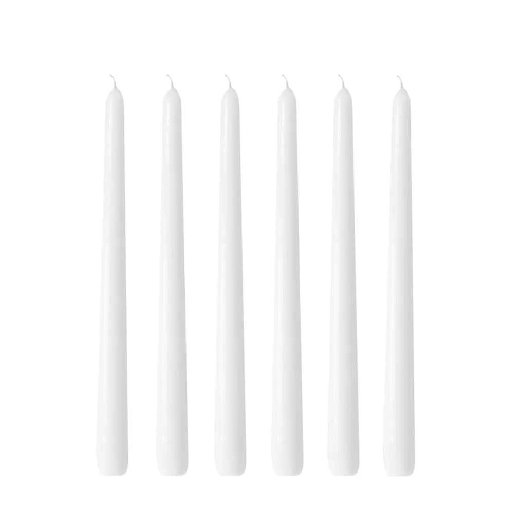 Herrgårdsljus 30 cm 6-pack, Vit glans Hilke Collection