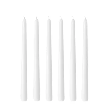 Herrgårdsljus 30 cm 6-pack - Vit glans - Hilke Collection
