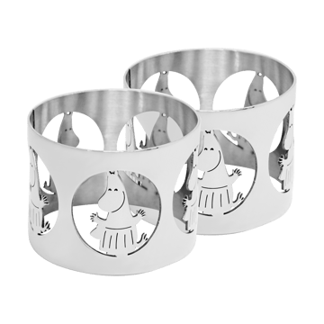Läs mer om Hilke Collection Hilke X Mumin servettring Moominmamma 2-pack Förnicklad mässing