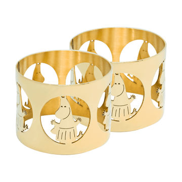 Läs mer om Hilke Collection Hilke X Mumin servettring Moominmamma 2-pack Mässing