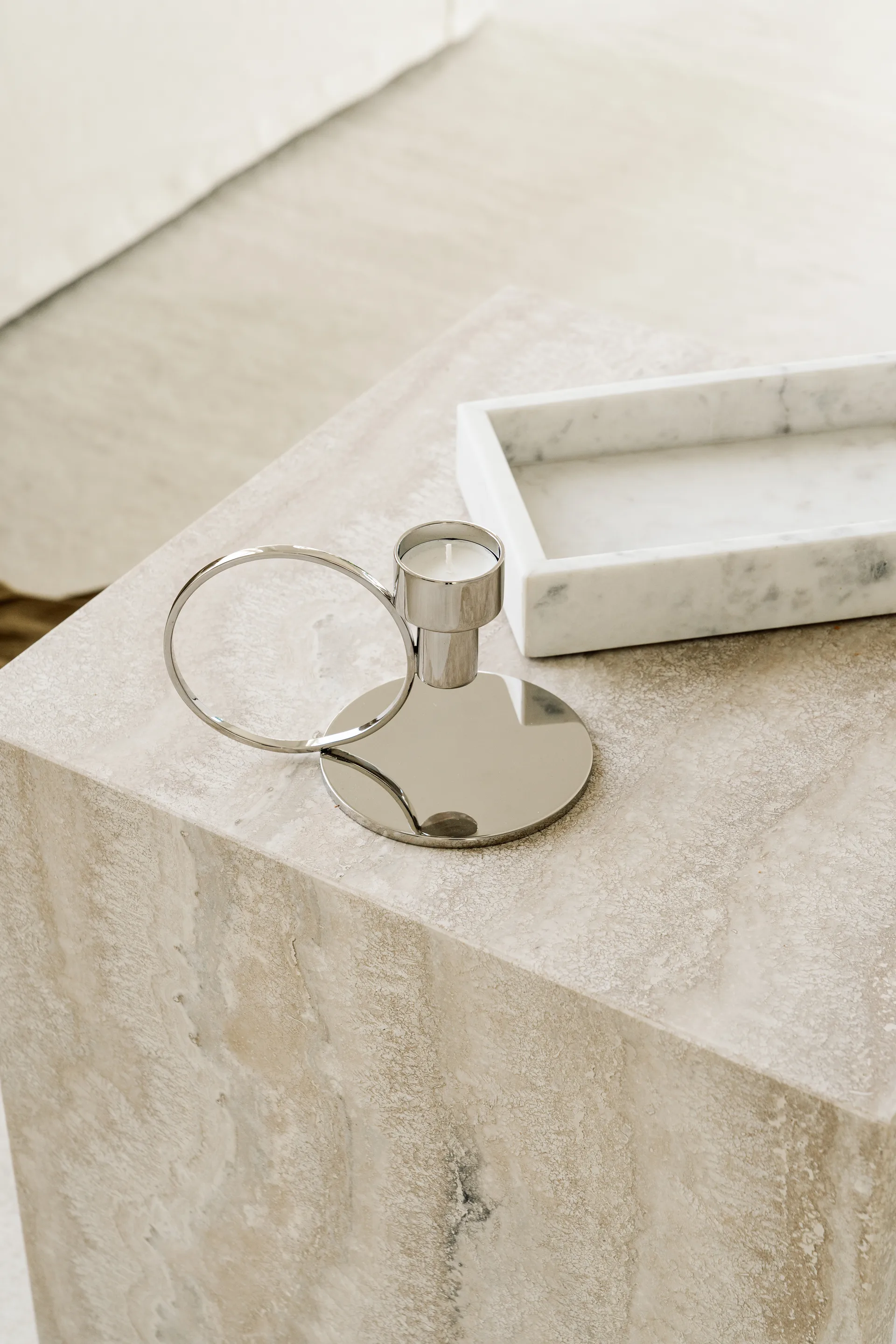 Insieme ljusstake, Förnicklad mässing Hilke Collection