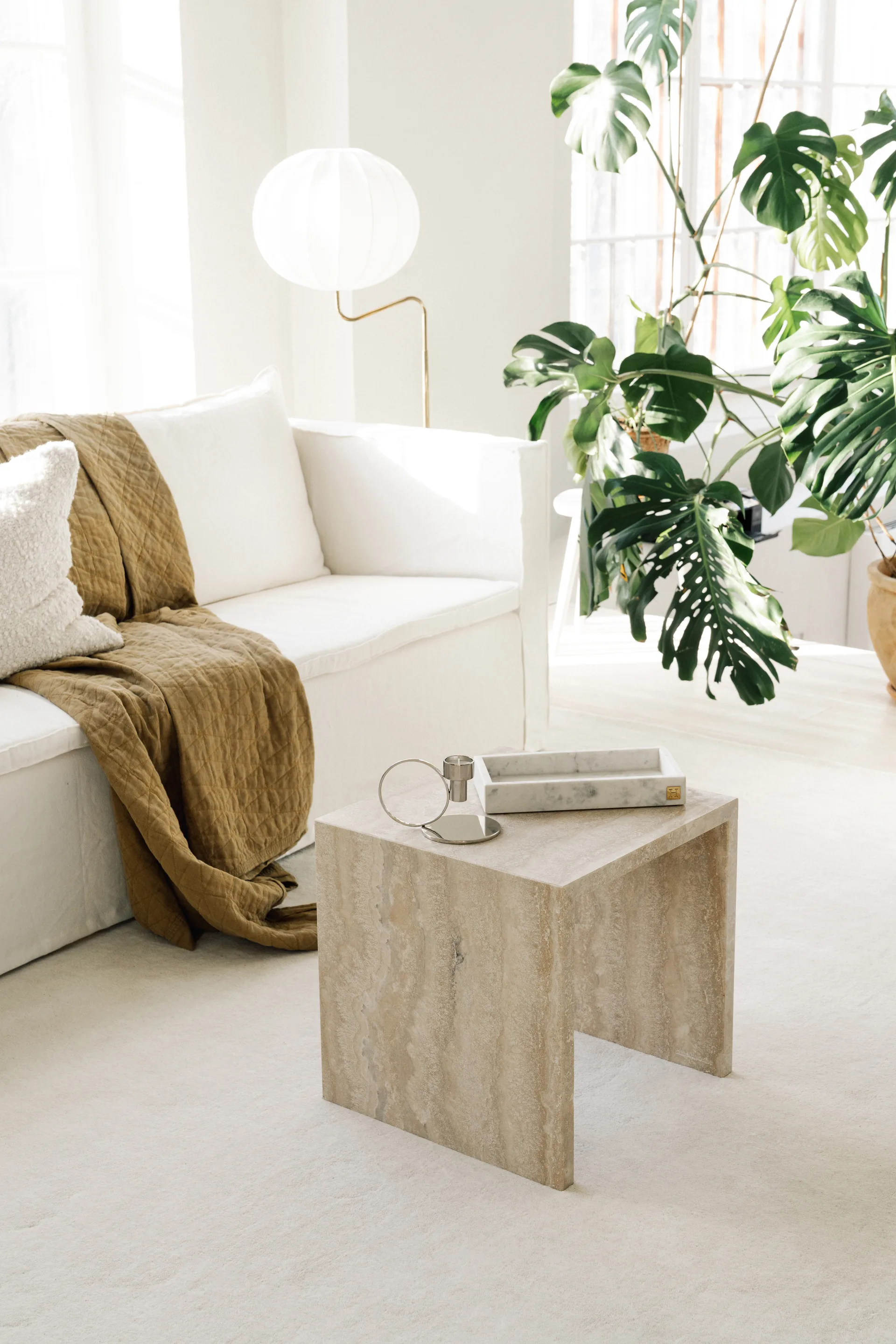 Insieme ljusstake, Förnicklad mässing Hilke Collection