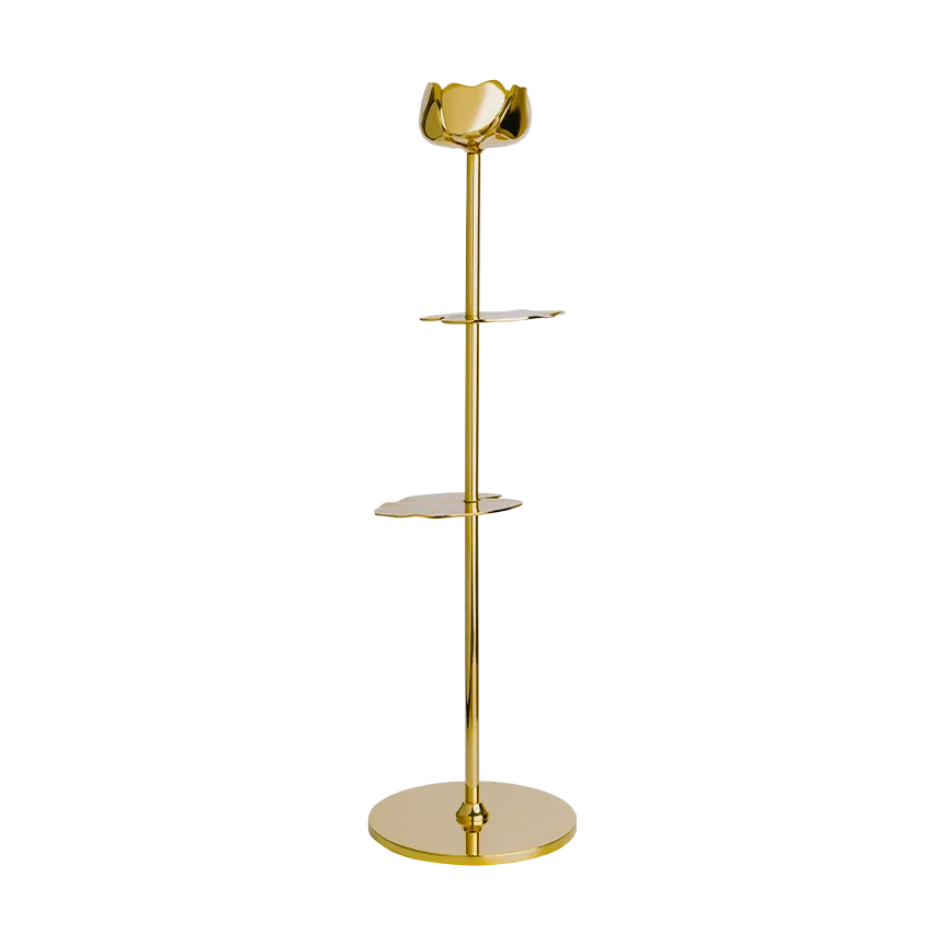 Ninfea Alta ljusstake 35 cm, Mässing Hilke Collection